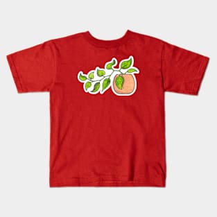 Marble Queen Pothos / Devils Ivy Plant - House Plant Watercolour Kids T-Shirt